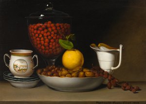 Stilleben - Jordbær, nødder osv., 1822.