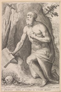 Sankt Jerome af Raphaël Sadeler (I) (attributed to)