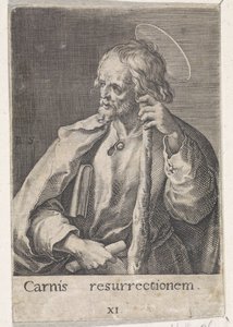 Apostlen Jakob den Mindre Kristus, Maria og de tolv apostle (serietitel) af Raphaël Sadeler (I)