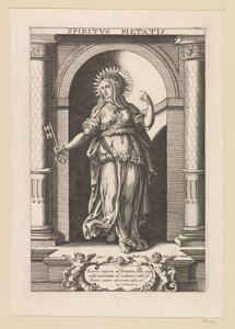 Religions gave Spiritvs Pietatis (titel på objekt) Helligåndens syv gaver (serietitel) af Raphaël Sadeler (I)