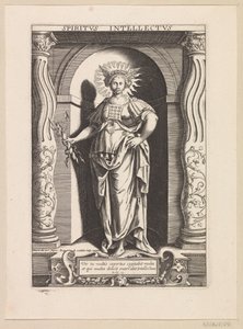 sindets gave Spiritvs Intellectvs (titel på objekt) Helligåndens syv gaver (serietitel) af Raphaël Sadeler (I)