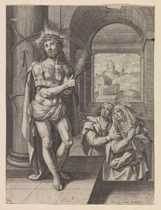 Kristi flagelation med Johannes og Maria af Raphaël Sadeler (I)