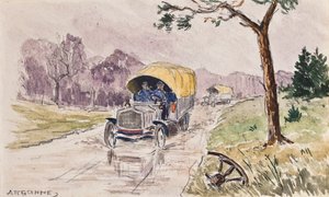 Argonne, ca. 1914-18 (tegning) af Raymond Bonnefon