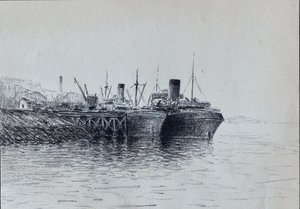 To både ved kajen (kul) af Raymond Bonnefon