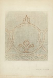 Vægmaleri Restaurering Tegning, ca. 1940. af Raymond E. Noble