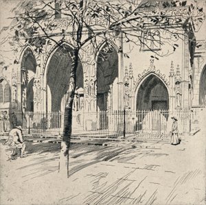 Facade af kirken St Germain-lAuxerrois, 1915