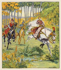 Les Mille et Une Nuits / Tusind og én nat (farvelitografi) af Raymond de la Neziere