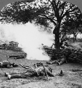 Første Verdenskrigs slagmarkscene, 1914-1918.