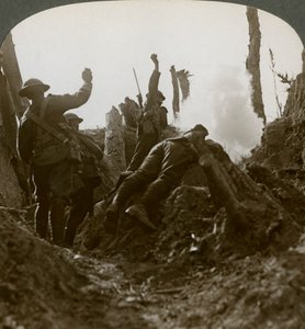 North Country-tropper bomber en tysk maskingeværstilling, Polygon Wood, 20. århundrede af Realistic Travels Publishers
