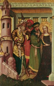St. Barbara føres ind i tårnet af Regensburger Maler