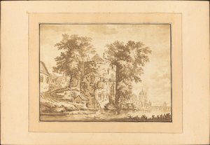 hollandsk landskab af Regina Schönecker after Abraham Rademaker