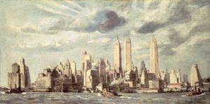 Nedre Manhattan af Reginald Marsh