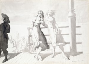 På strandpromenaden af Reginald Marsh