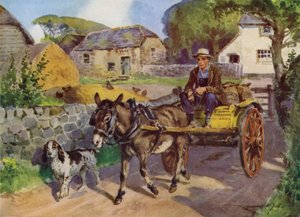Illustration til My Farm (farve litho)