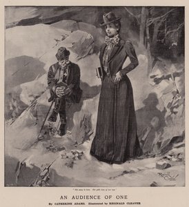 Et publikum på én (kobberstik) af Reginald Thomas Cleaver