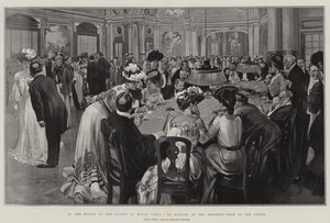 I højsæsonen i Monte Carlo, en aften i kasinoets roulette-rum (litografi) af Reginald Thomas Cleaver