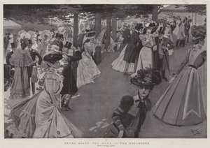 Royal Ascot, scenen i indhegningen (litografi) af Reginald Thomas Cleaver