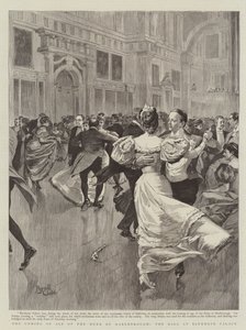 The Coming of Age of the Duke of Marlborough, the Ball at Blenheim Palace (gravering) af Reginald Thomas Cleaver