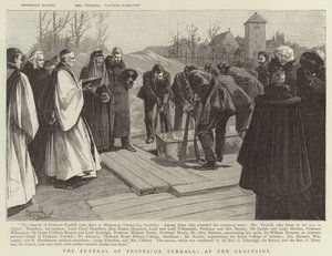 Professor Tyndalls begravelse, ved gravstedet (kobberstik) af Reginald Thomas Cleaver