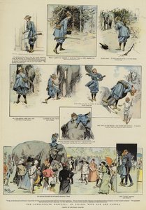 Den uheldige jægerinde, en episode med pistol og kamera (chromolitho)
