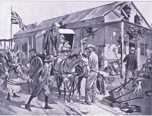 Hvad evakuering betyder for de loyale kolonister, illustration fra 