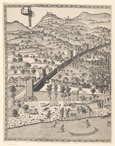 Udsigt over Firenze (venstre del) Fiorenza (titel på objekt) af Reichsdruckerei