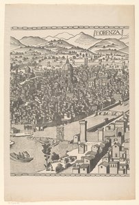 Udsigt over Firenze (midterste del) Fiorenza (titel på objekt) af Reichsdruckerei