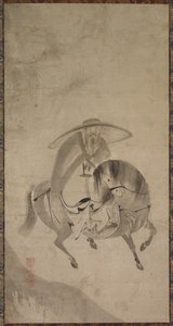 Su Dongpo Riding a Donkey, slutningen af det 16. til begyndelsen af det 17. århundrede. af Reietsu