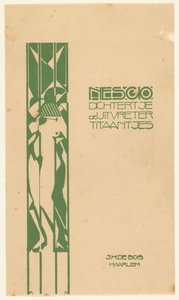 Banddesign for: Nescio, Dichtertje, the devourer and titans, 1918 af Reijer Stolk