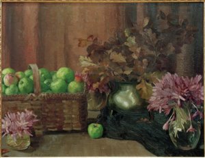 Stilleben med æbler af Reinhold Max Eichler