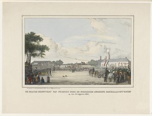 Mobile Gun of Utrecht blev med taknemmelighed modtaget af den kommunale regering. den 19. august 1834 (titel på objekt)