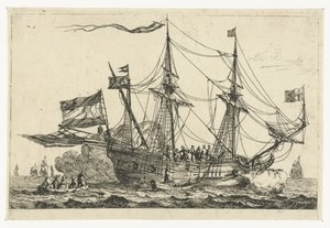 Ankomst af et engelsk skib af Reinier Nooms