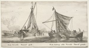 Amsterdams skibe: En frisisk tørvepram. Dÿnop, nær Veensche Tørvedammen. af Reinier Nooms