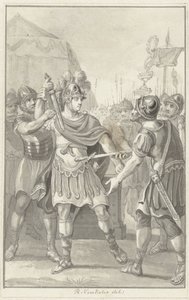 Germanicus lover Tiberius troskab af Reinier Vinkeles (I)