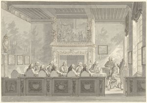 Sæde for Prins William V i Admiralitetskollegiet i Amsterdam af Reinier Vinkeles (I)