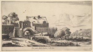En vandmølle nær St. Denis, 1600-tallet. af Reinier Zeeman