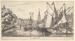 De Appelmarckt The Apple Market, from Views in Amsterdam, plate 6, ca. 165962. dani af Reinier Zeeman