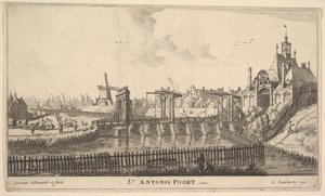 St. Antonis Poort, Amsterdam, midten af ​​1600-tallet. af Reinier Zeeman