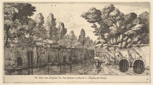 The Garden of M. de Nue Uden for forstaden S. Marceau nær Paris, 1600-tallet. af Reinier Zeeman