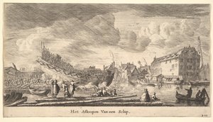 Et skibs søsætning, 1600-tallet.