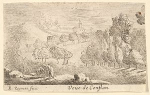 Veüe de Conflans, midten af 1600-tallet. af Reinier Zeeman