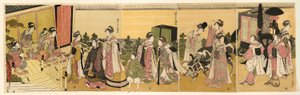 Parodi på Prins Genji og hans procession af Chōkyōsai Eiri