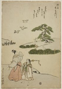 Jewel River of Plovers i Mutsu-provinsen (Mutsu Chidori no Tamagawa), fra en unavngiven serie af Six Jewel Rivers