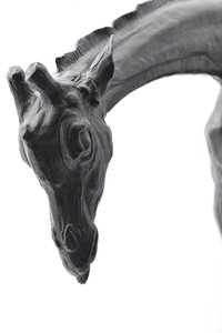 Stor giraf med sænket hoved, modelleret 1909-10, støbt før 1913 (bronze) (se også 3084917-43) af Rembrandt Bugatti