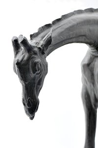 Stor giraf med sænket hoved, modelleret 1909-10, støbt før 1913 (bronze) (se også 3084917-43) af Rembrandt Bugatti