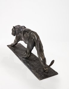 Panther walking, bagben hævet, ca. 1904 (patineret bronze)