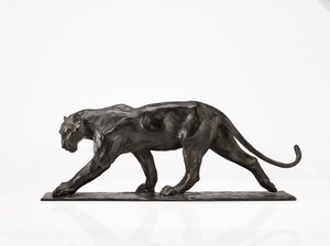 Panther walking, bagben hævet, ca. 1904
