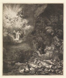 Meddelelse for hyrderne, 1634 af Rembrandt van Rijn