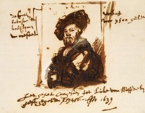 Baldassarre Castiglione, skitse fra portrættet af Rembrandt Harmensz. van Rijn