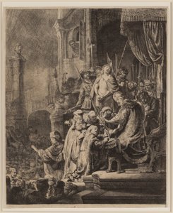 Kristus før Pilatus: Stor tallerken af Rembrandt van Rijn